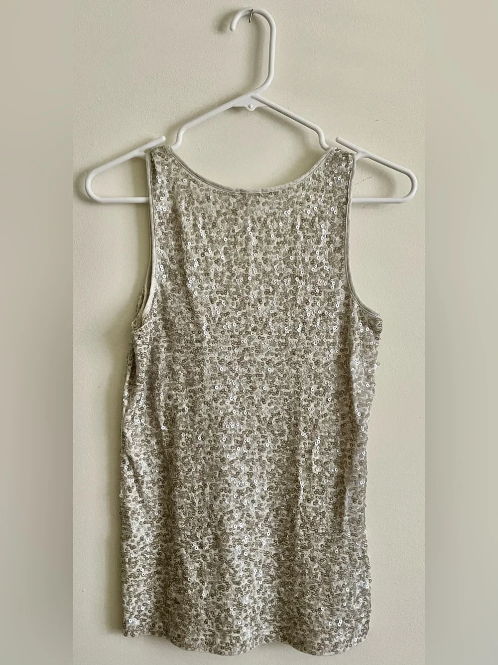 📐 J. Crew Silver Sequin Scoop Tank 📐